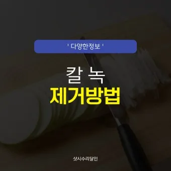 칼 녹 제거 식초 레몬 스펀지 오일코팅 유지법_26