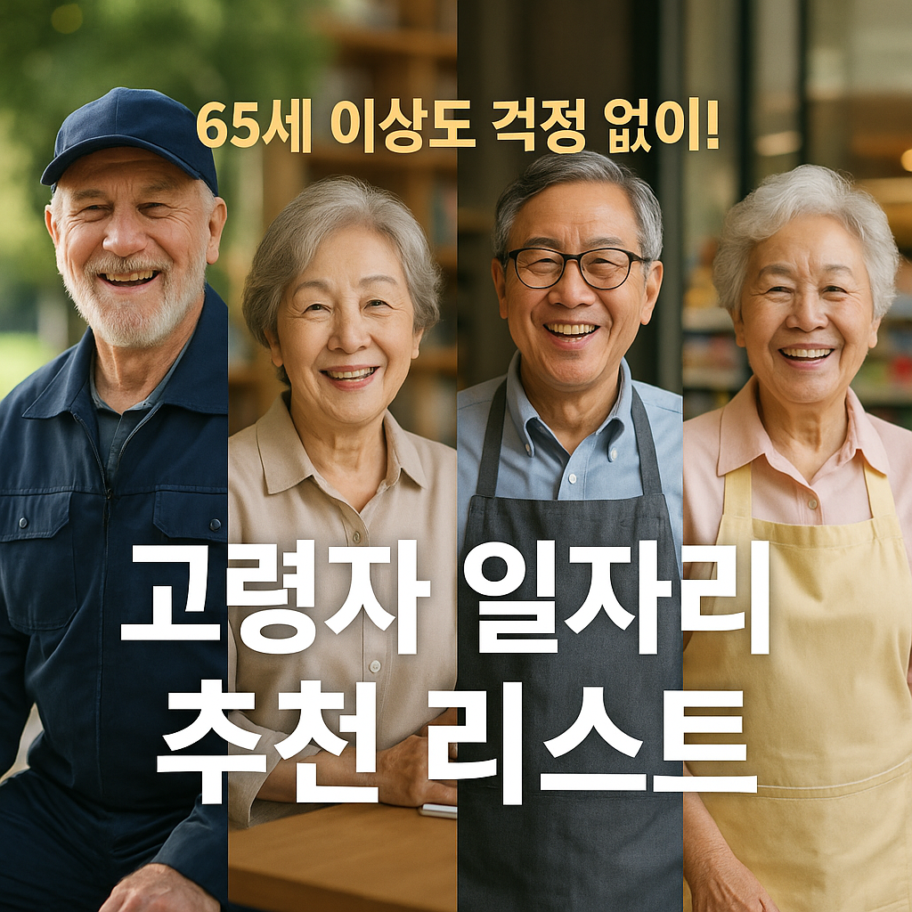 65세 이상 고령자도 가능한 일자리 추천 리스트 사진