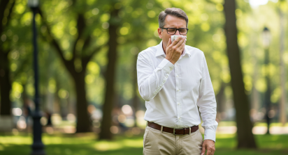 재채기하는 사람