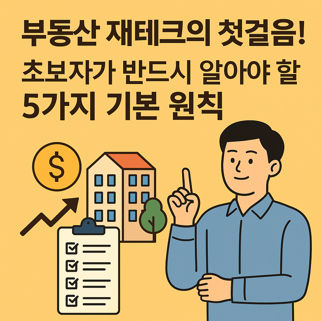 부동산 재테크의 첫걸음! 초보자가 반드시 알아야 할 5가지 기본 원칙