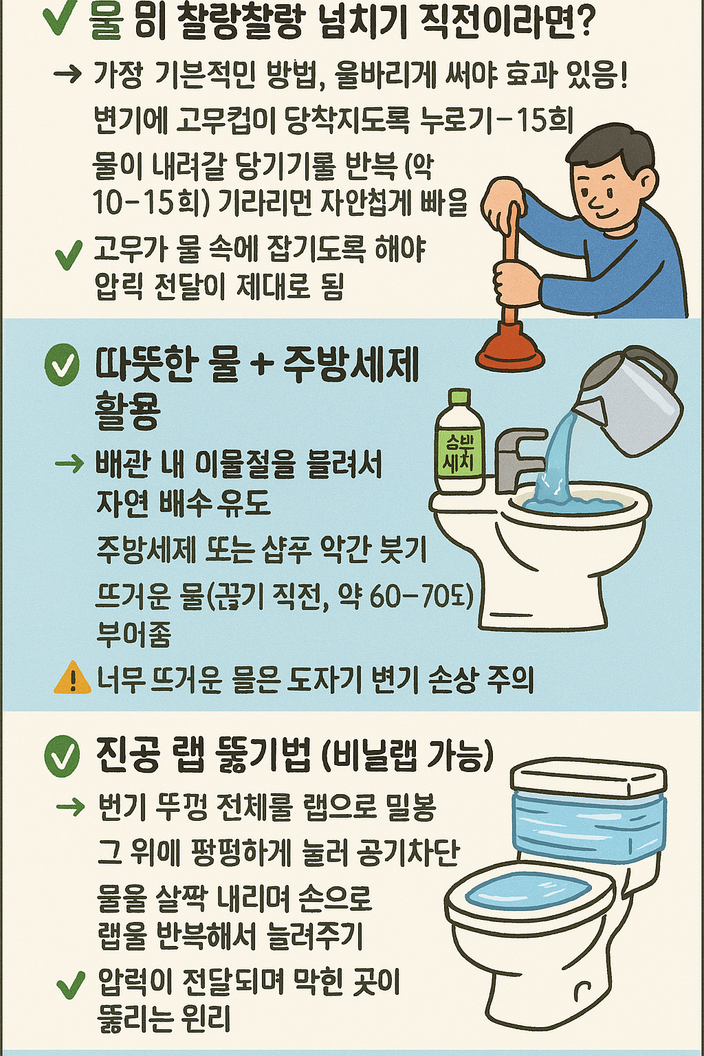 [생활 꿀팁] 변기 막혔을 때 대처법 총정리 🚽