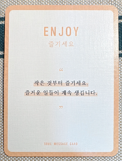 정회도의 소울메세지 카드: 즐기세요