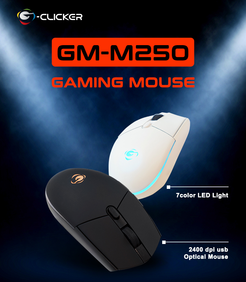 G-클리커 GM-M250 LED 게이밍 마우스