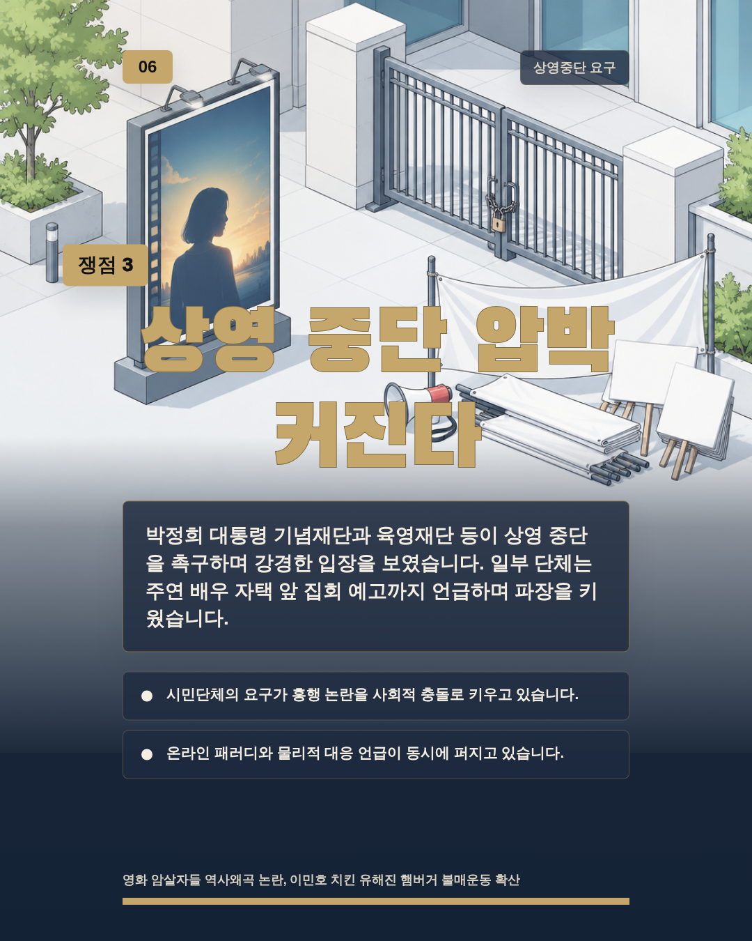 상영 중단 압박 커진다