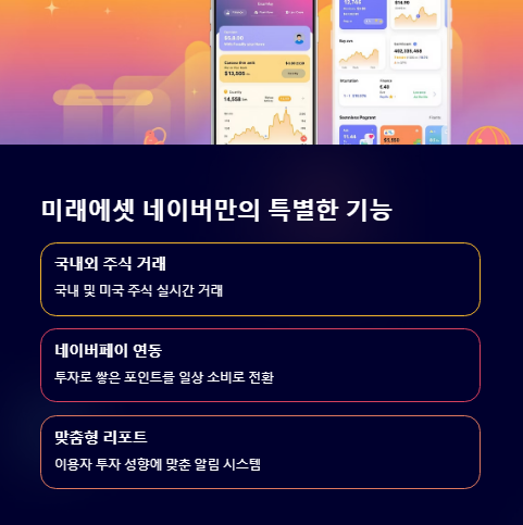 미래에셋 네이버만의 특별한 기능