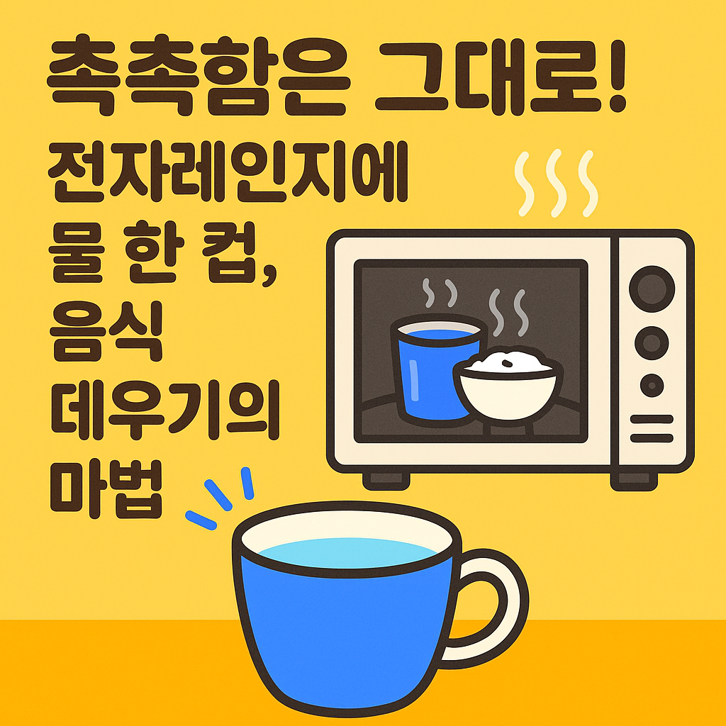 전자레인지에 물 한 컵으로 촉촉하게 데우기
