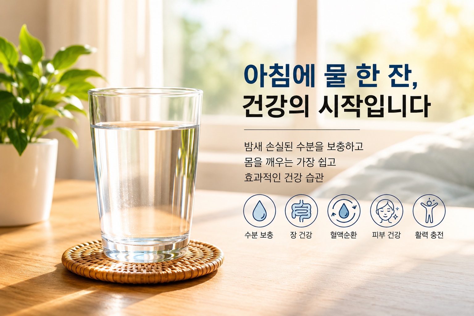 아침에 물 한 잔이 몸에 주는 놀라운 변화 7가지