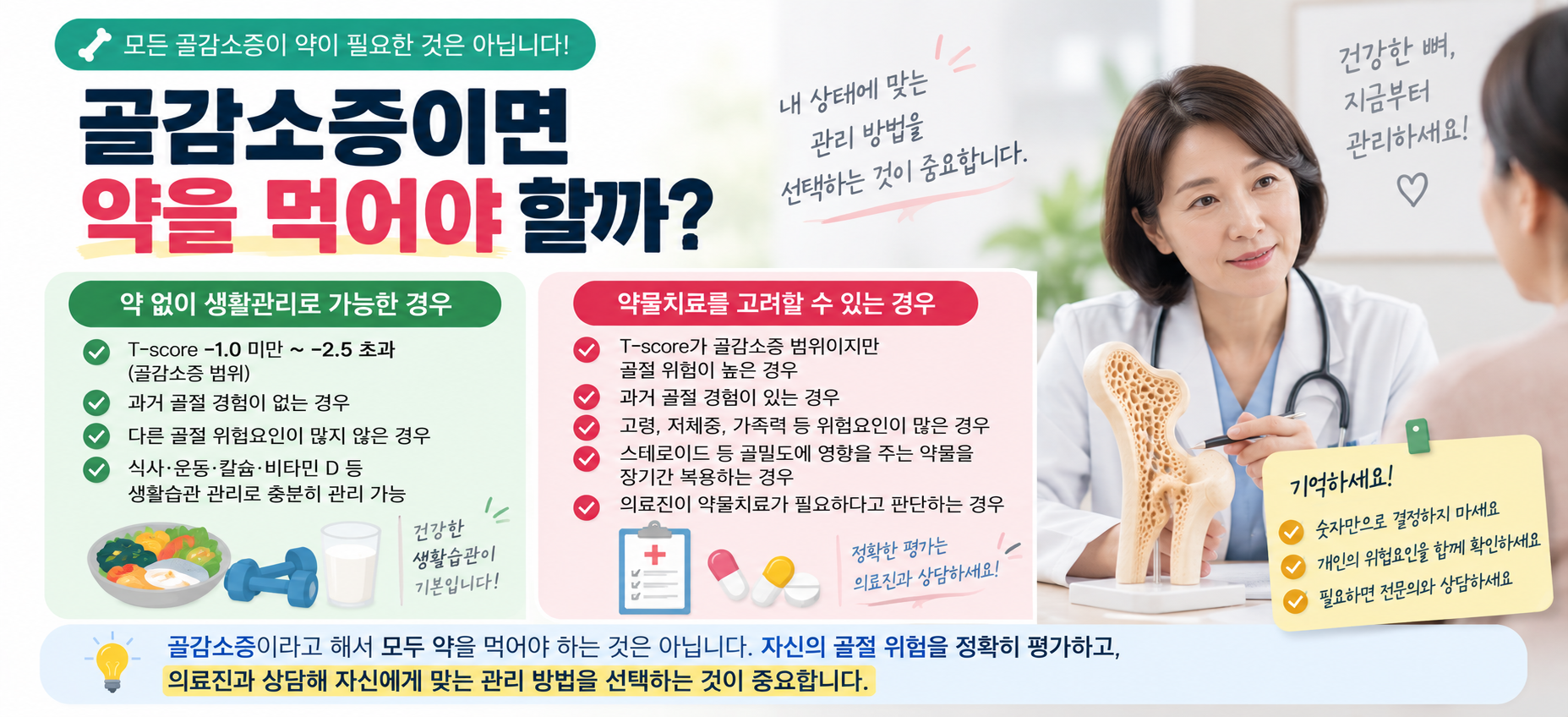 골감소증이면 약을 먹어야 할까?