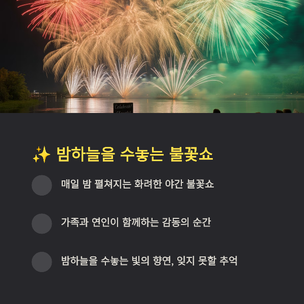 밤하늘을 수놓는 불꽃쇼