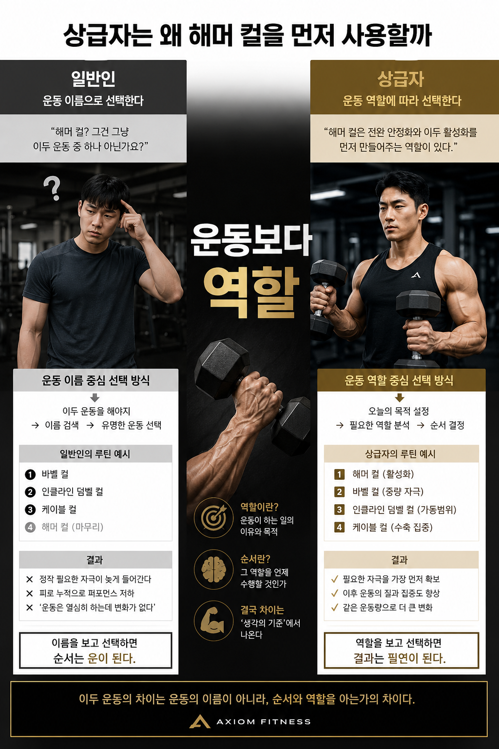 상급자는 왜 해머 컬를 먼저 사용할까