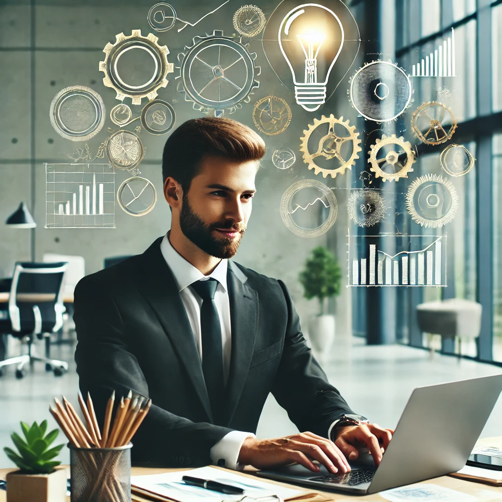 국비-교육을-활용하여-현대적인-사무실에서-성공적으로-창업한-기업가