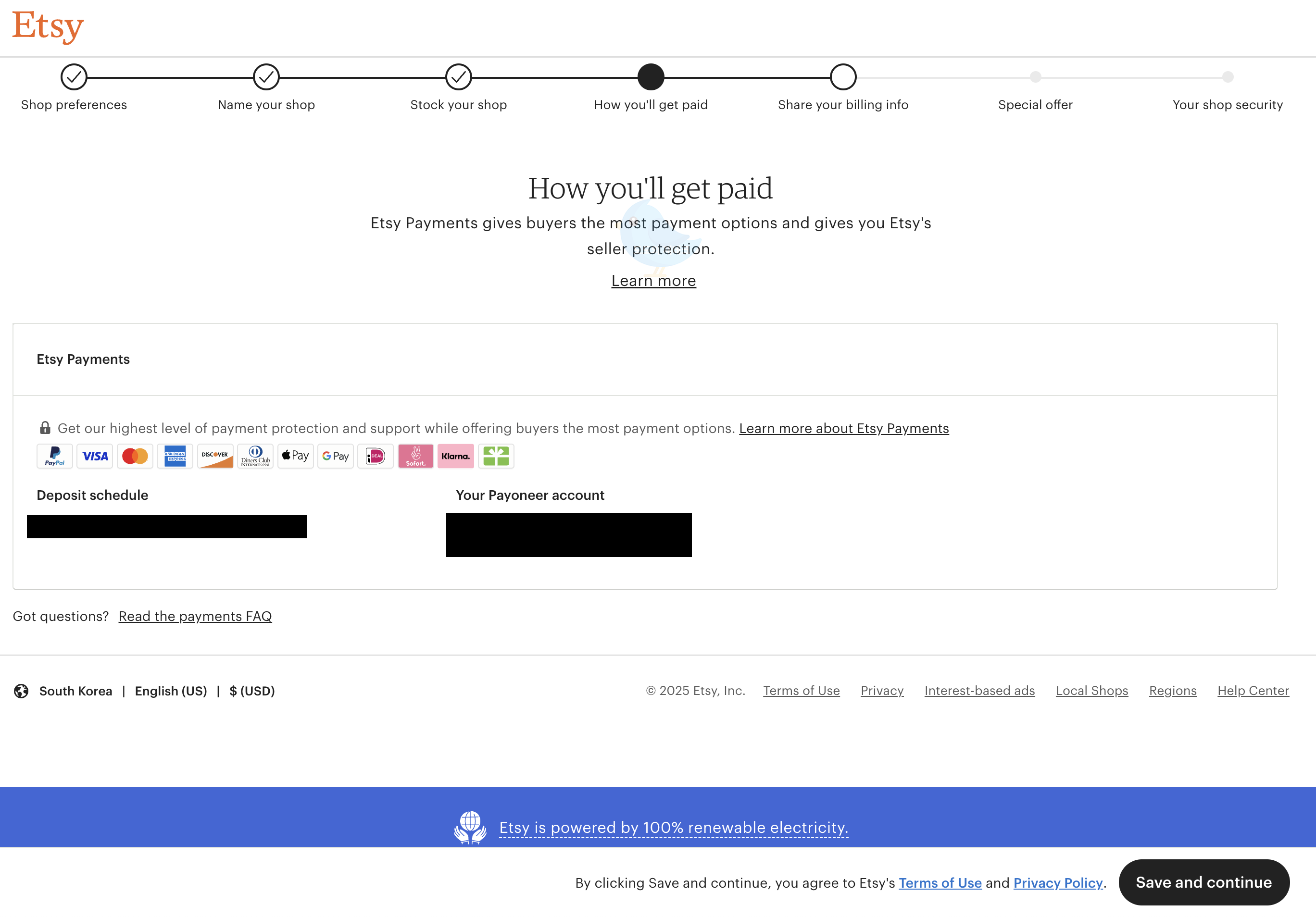 엣시샵 개설(How you'll get paid)