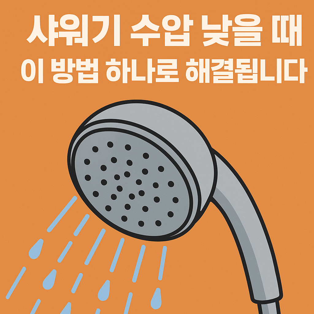 샤워기 수압 낮을 때, 이 방법 하나로 해결됩니다