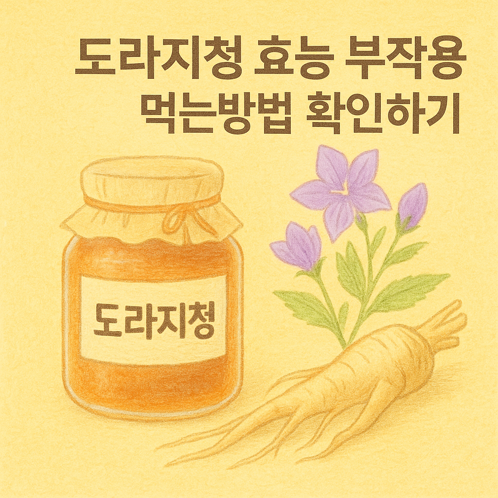 도라지청 효능 부작용 먹는방법 총정리