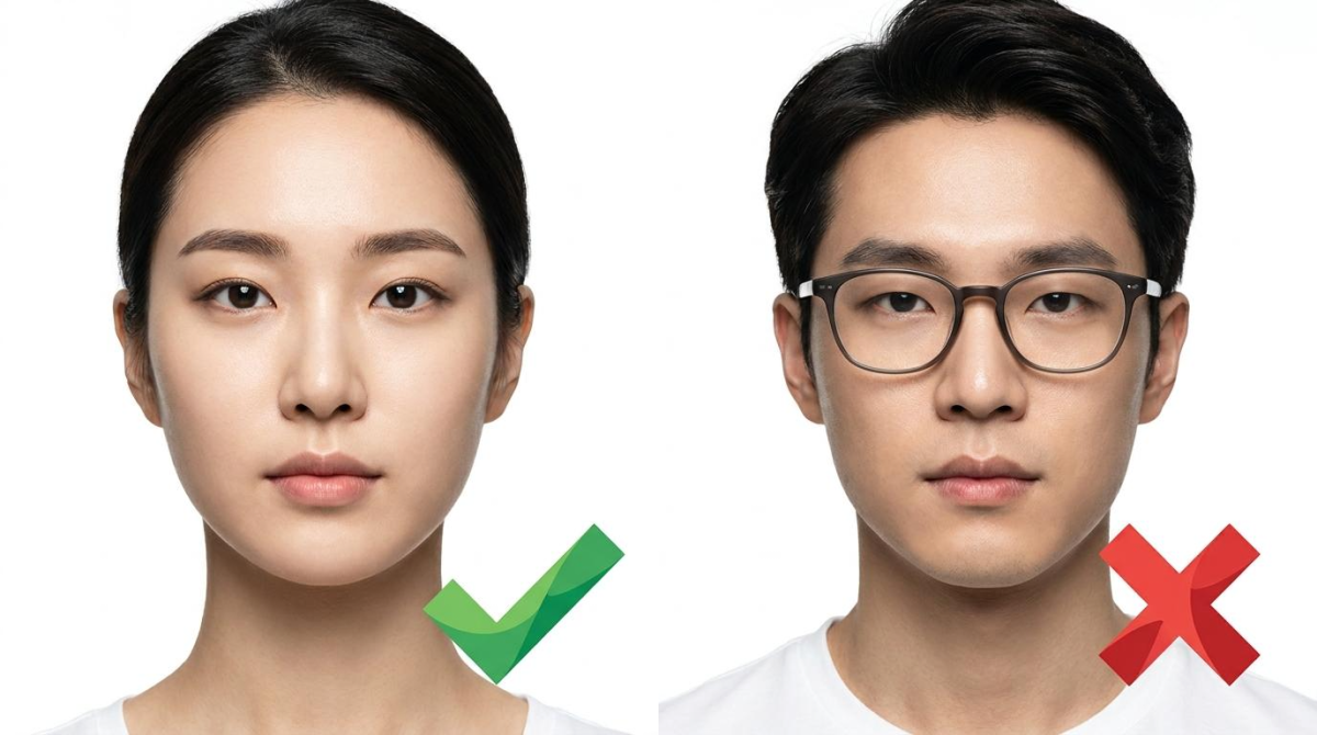 여권 사진 규격 및 반려 방지 체크리스트