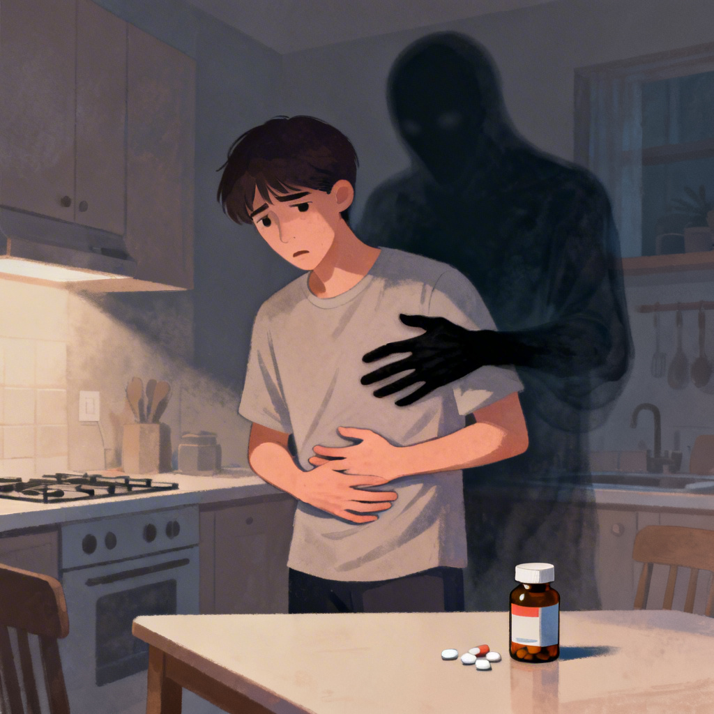 소화 불량으로 위장한 심장의 경고 섹션 참조 일러스트