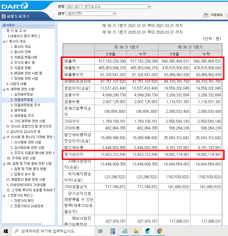 서울가스_분기순이익