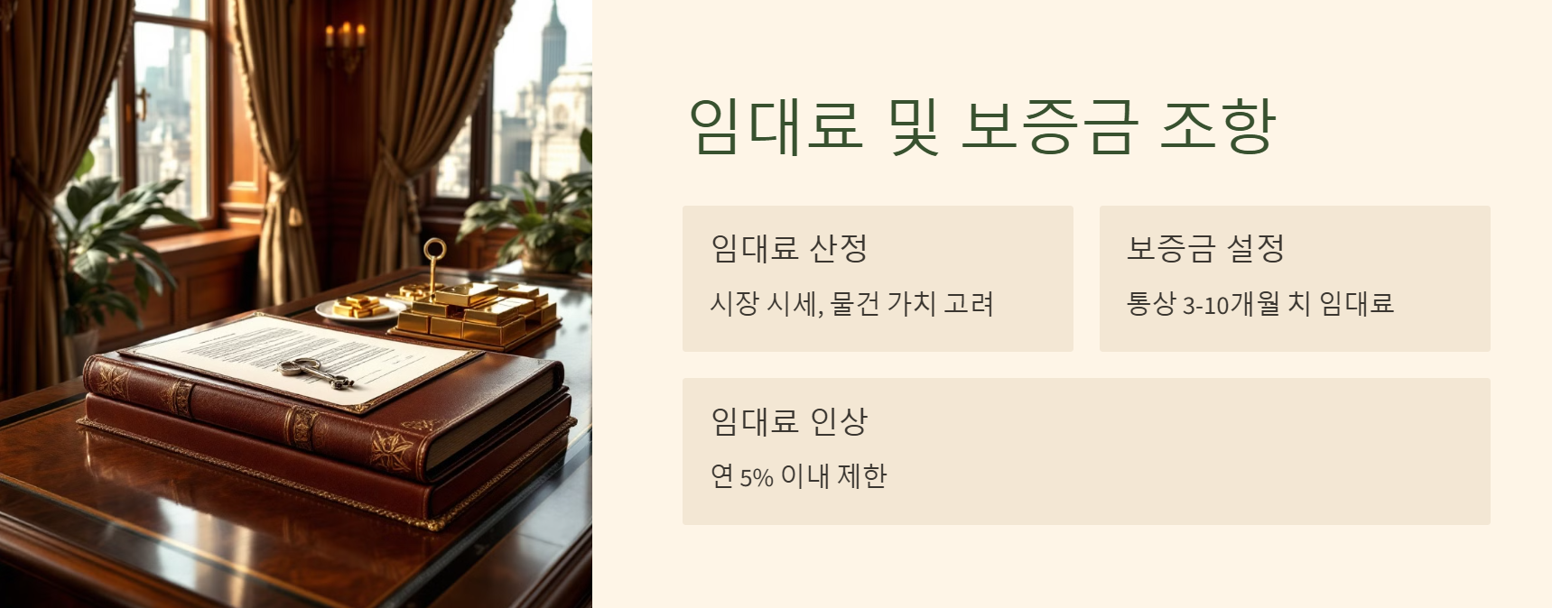 임대료 및 보증금 조항