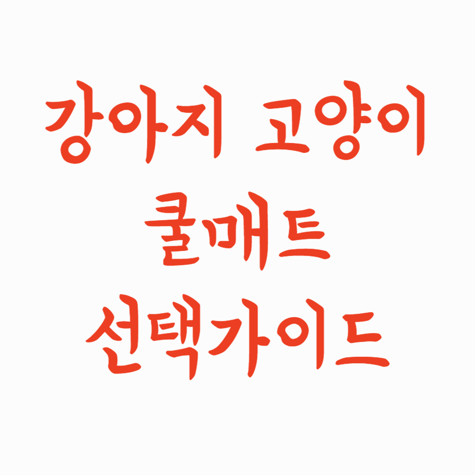 강아지·고양이 쿨매트 선택 가이드 ❘ 쿨매트 종류별 장단점