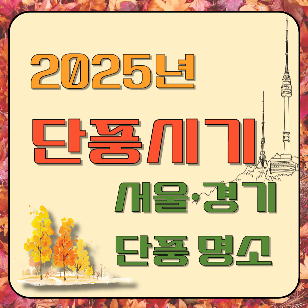 2025년 단풍시기 ❘ 서울&middot;경기 단풍 명소 이미지