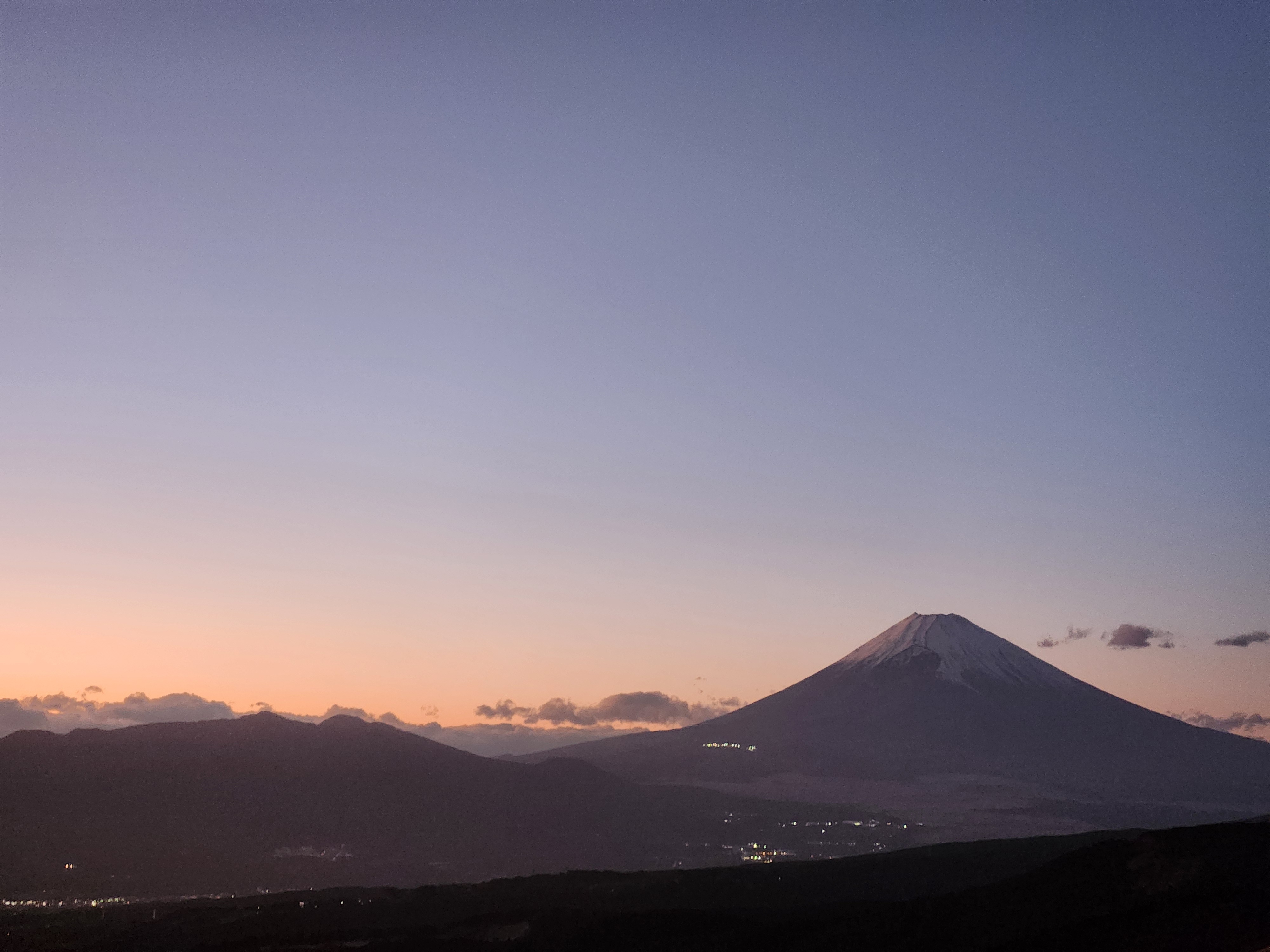 쥬코쿠토게 전망대에서 본 후지산 파노라마