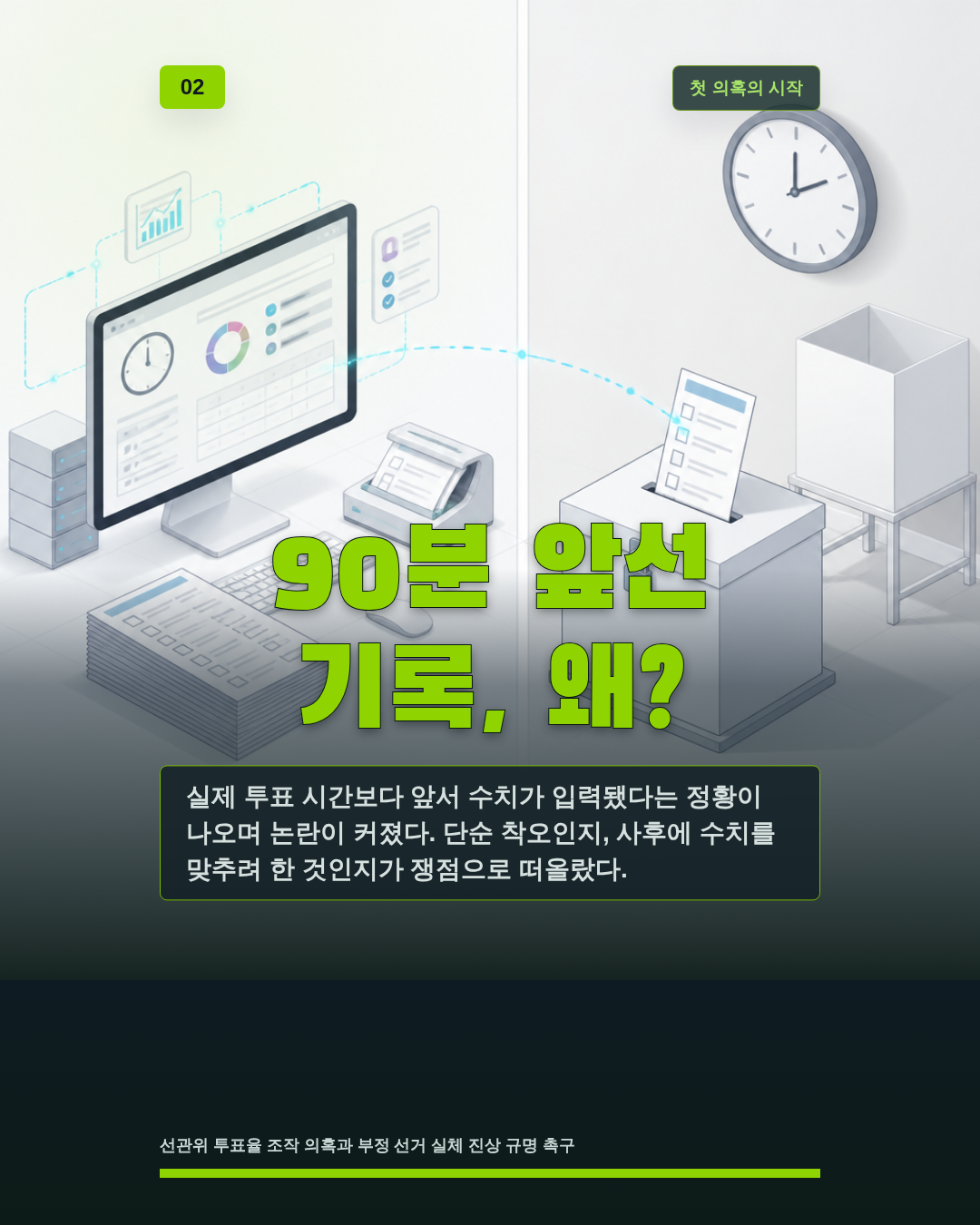 90분 앞선 기록, 왜?