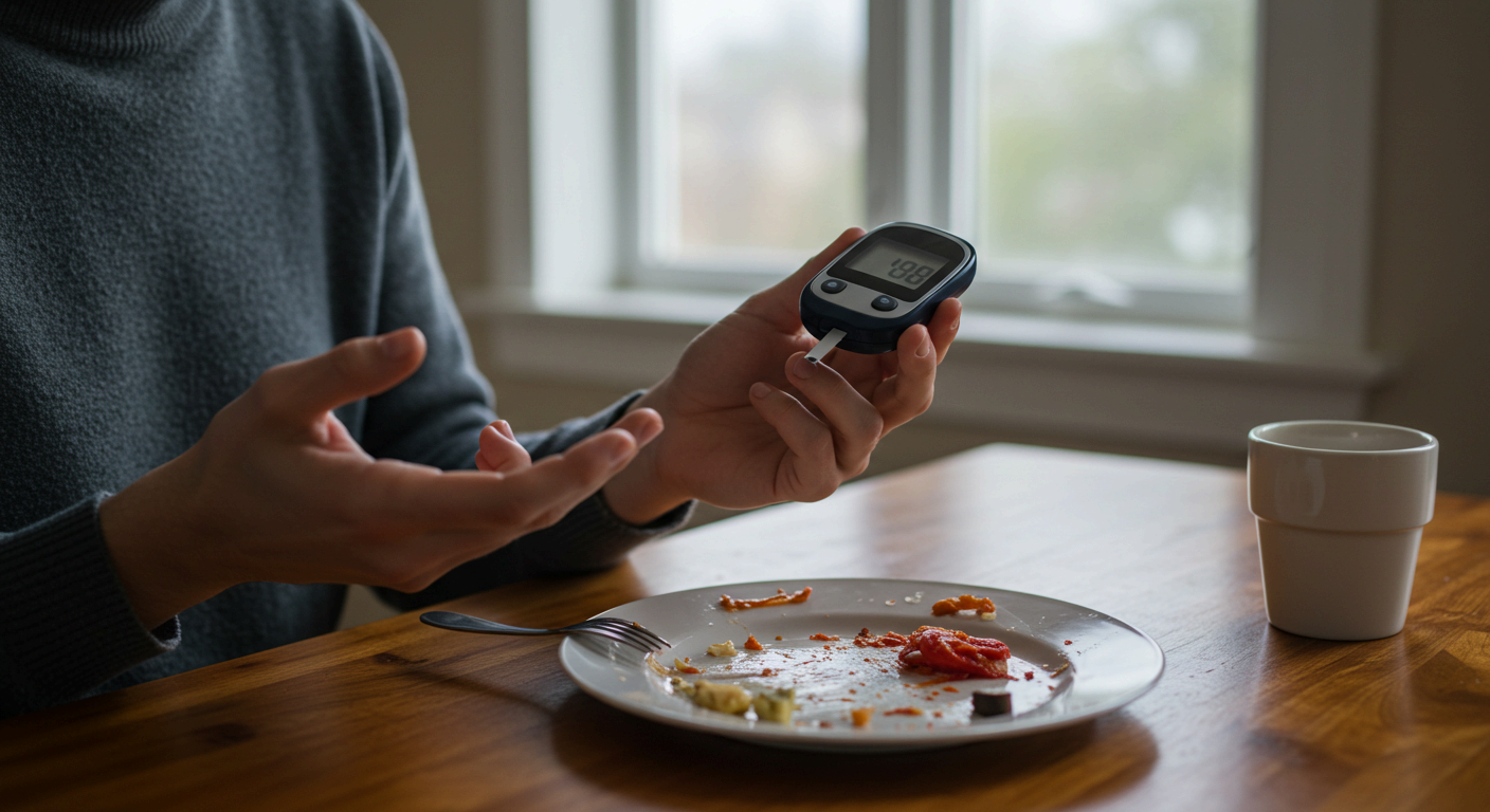 고탄수화물 식사 후 혈당 변화