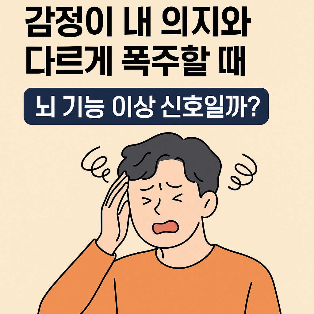 내 감정이 내 뜻대로 안 된다면? 뇌 건강 점검이 필요한 순간