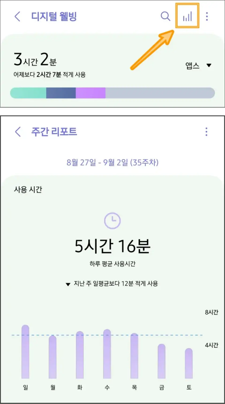 갤럭시-사용시간-확인