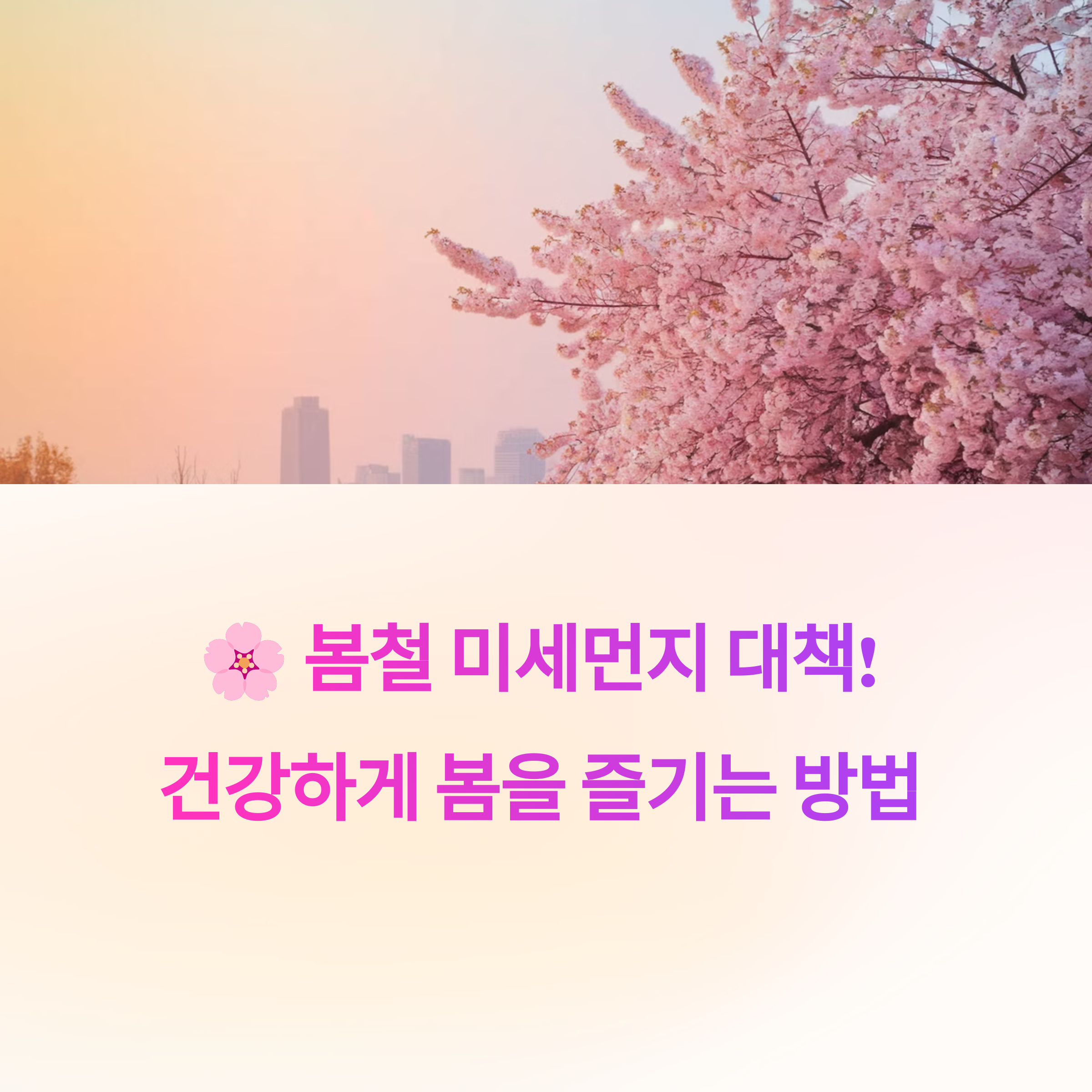봄철 미세먼지와 건강관리