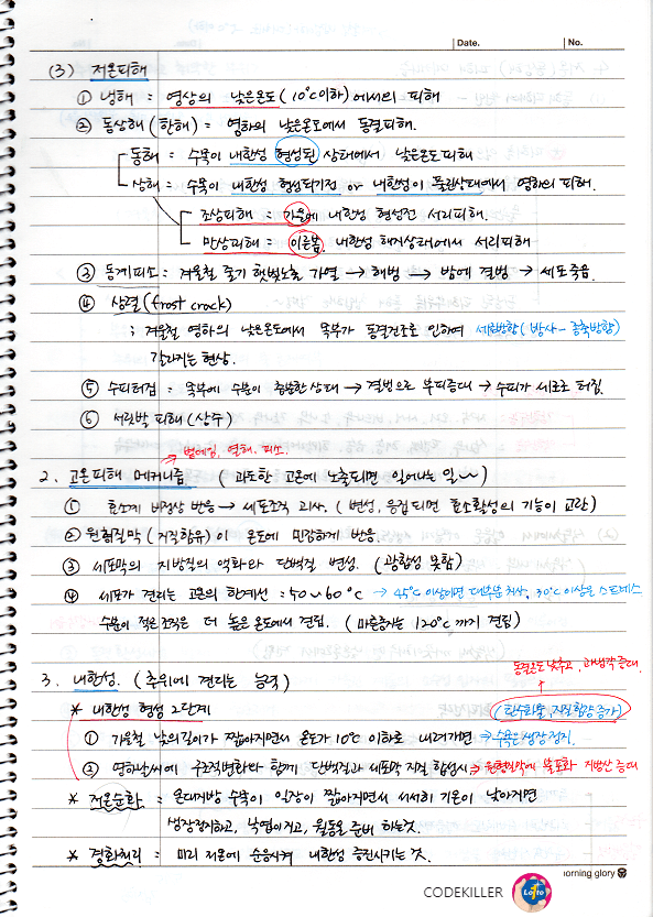 온도스트레스, 볕데임, 열해, 저온피해