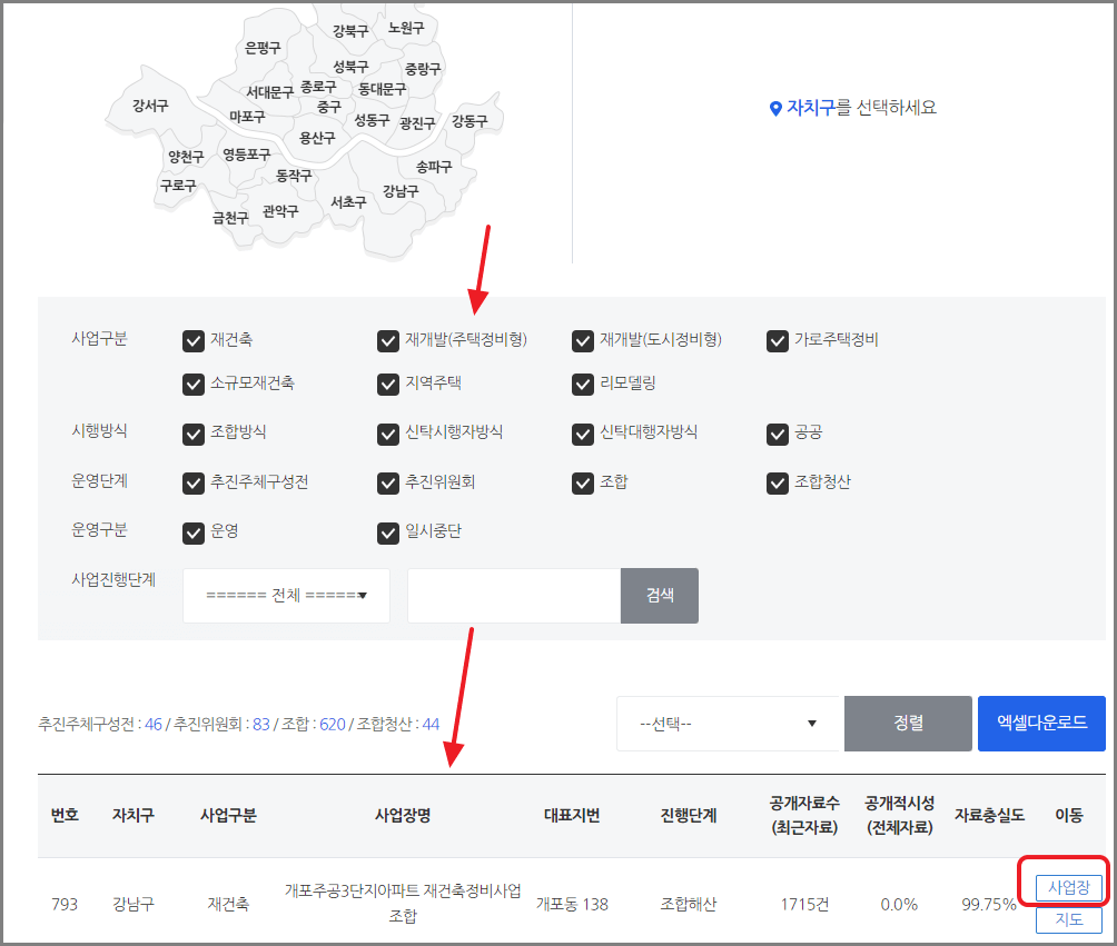 재개발 구역 확인하는 방법 (정부사이트 조회)