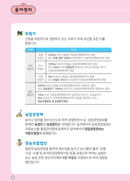 임업 후계자 자격 요건