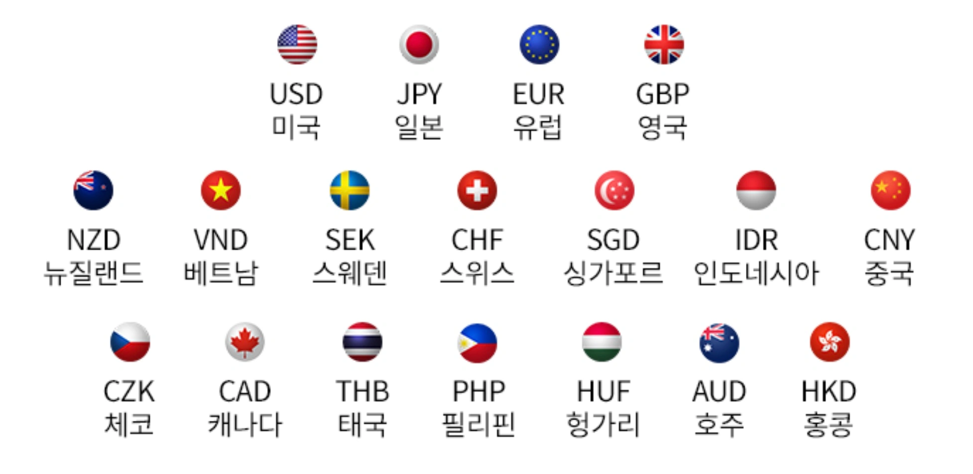 환전 가능한 국가