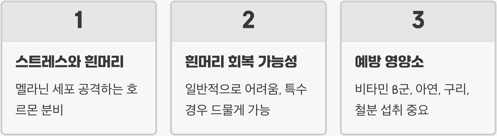 흰머리 뽑으면 안 되는 진짜 이유 3가지 (두피, 모낭, 탈모)