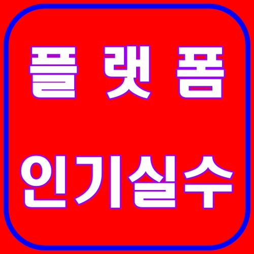 플랫폼 인기실수