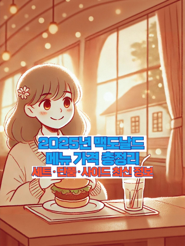 감성적인 햄버거 먹는 소녀 일러스트, 햇살 가득한 레스토랑에서 웃으며 햄버거를 들고 있는 장면