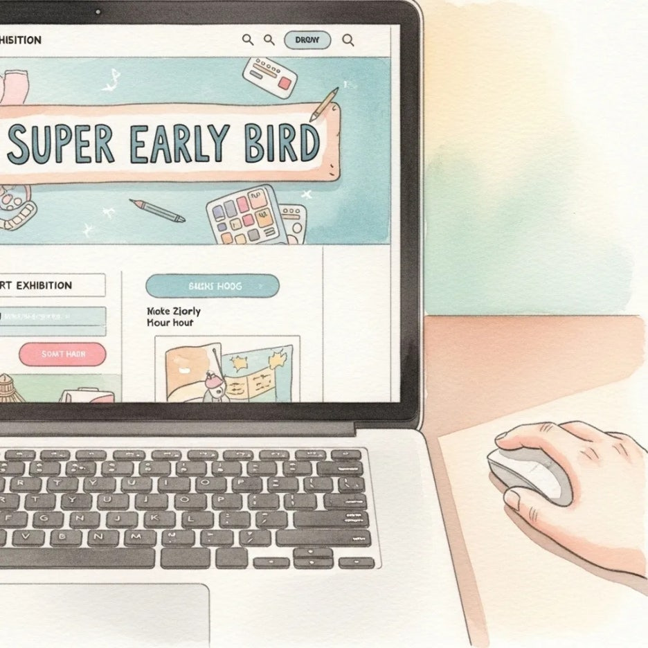 슈퍼얼리버드 티켓을 예매하는 노트북 화면.