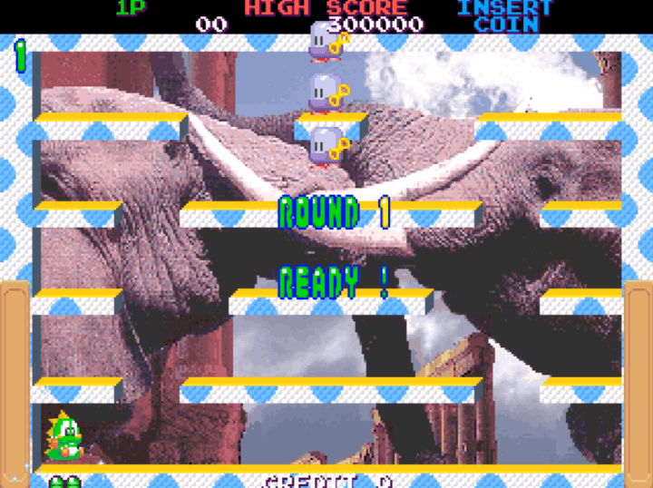 보글보글3-오락실게임-시작-화면