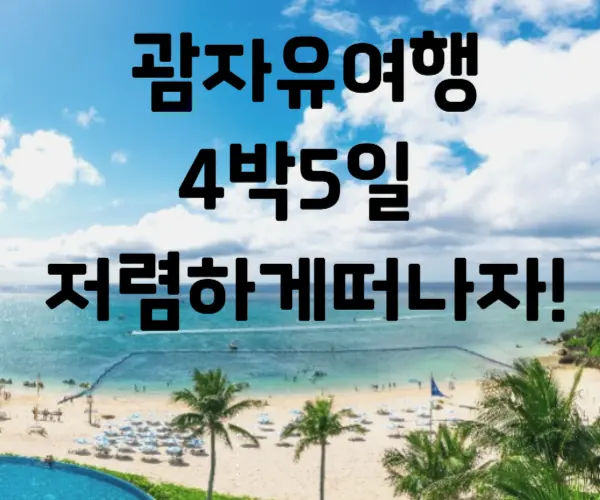 괌자유여행 비용