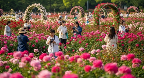 서울대공원 장미원 포토존