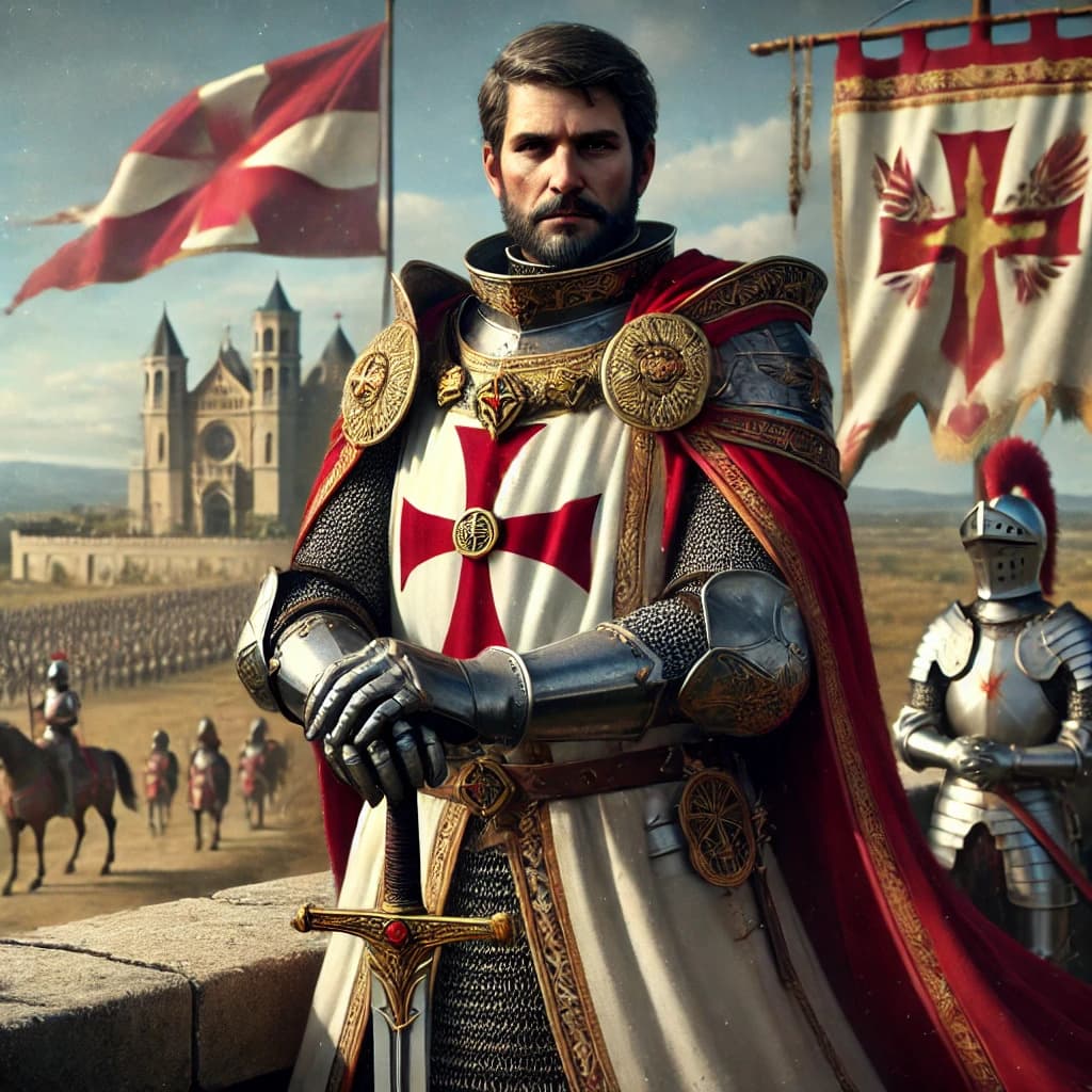 중세 유럽 봉건사회 기사단장(Grandmaster) 모습