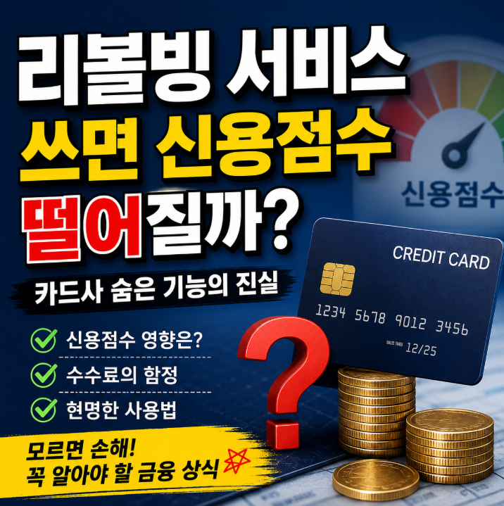 리볼빙 사용하면 신용등급 떨어질까? 신용점수·수수료 총정리