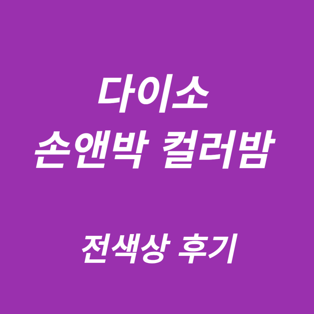 다이소 손앤박 컬러밤