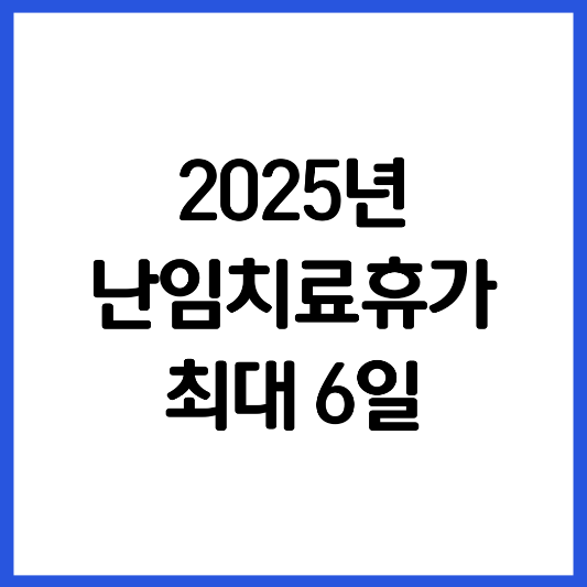 2025년-난임치료휴가-난임휴가-최대-6일