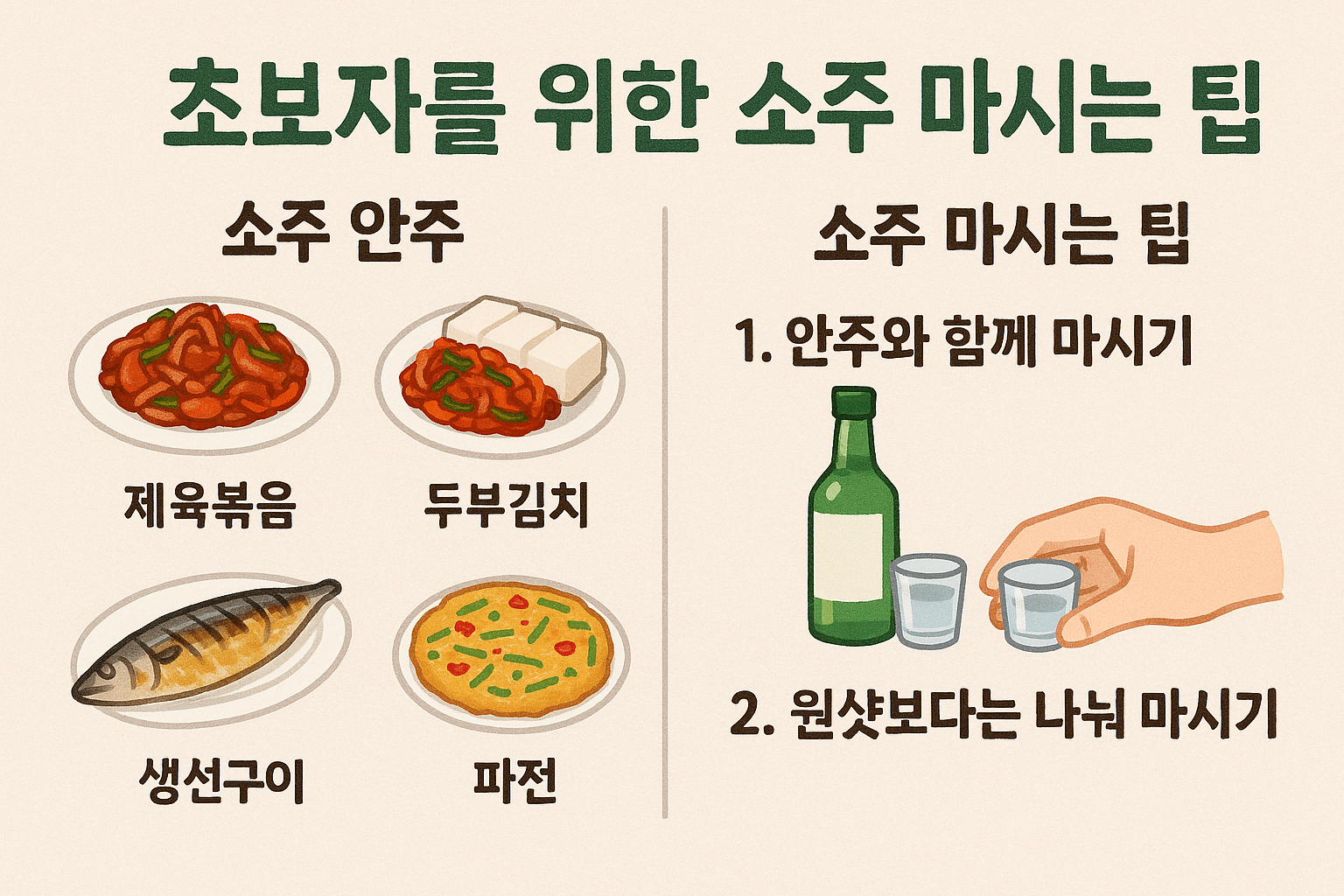 소주 안주와 팁