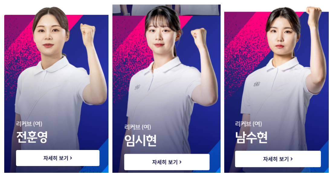 양궁 선수 김우진, 이우석, 김제덕, 임시현, 전훈영, 남수현 인스타 바로가기