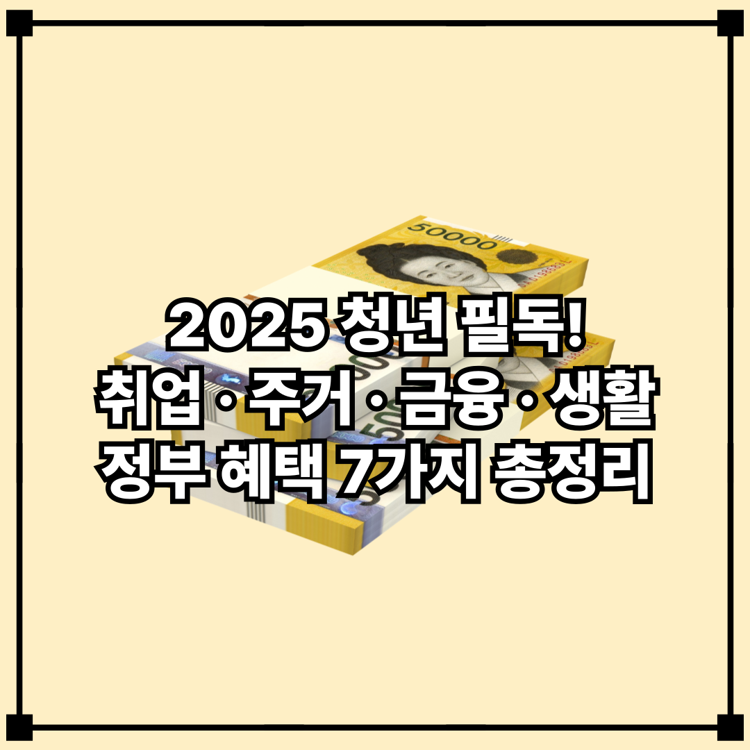 2025 청년 정부 혜택 총정리 ❘ 꼭 챙겨야 할 7가지 제도