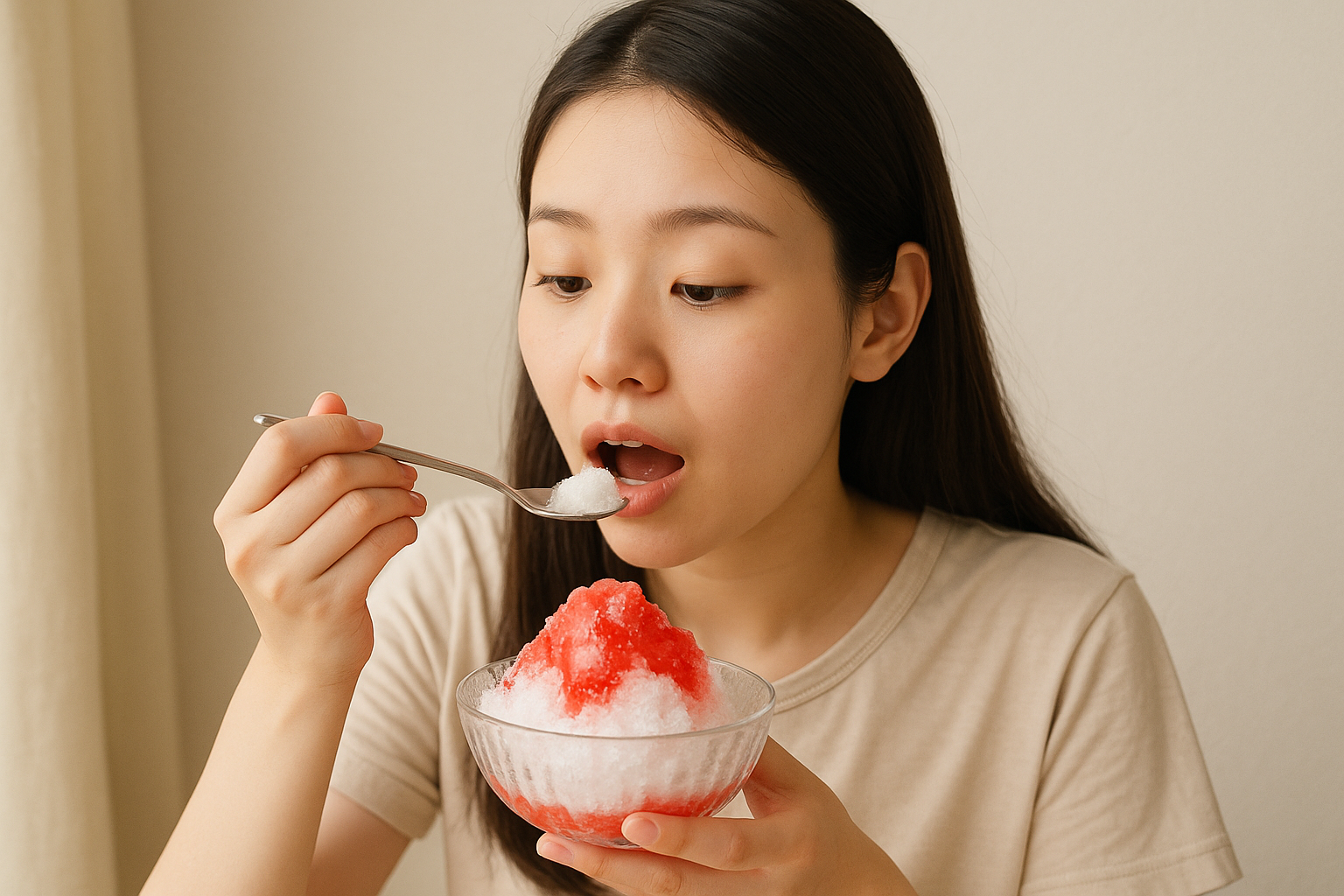 차가운 음식 섭취