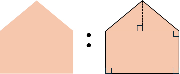 2. 오각형의 넓이 구하기: 쪼개는 방법으로 접근!